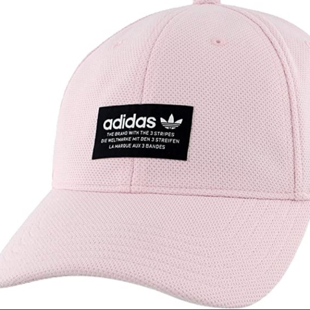 🆕Adidas Originals Pique Precurve Cap🧢 Clear Pink